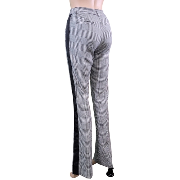 Express Womens Columnist Barely Boot Mid Rise Plaid Buissness Pants Size 00 - Picture 1 of 16